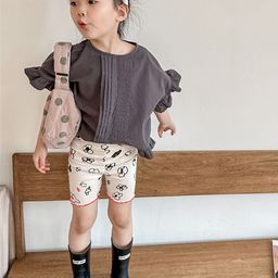 LULU & SKY Girls Printed Skinny Fit High-Rise Shorts-image-68