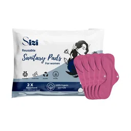Sizi Super Absorbent Washable & Reusable Eco-Friendly Sanitary Napkins - XL - 5 Pads-image-44