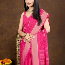 Mitera Woven Design Zari Poly Chiffon Saree-picture-14