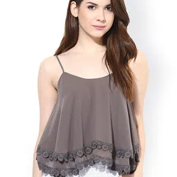 Harpa Grey Layered Crop Top-image-56