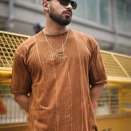 Maniac Men Washed Effect Puff Print T shirt-image-85