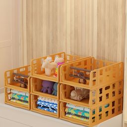 RUBOXA Brown Set of 6 Regular Multi-Utility Organisers-13