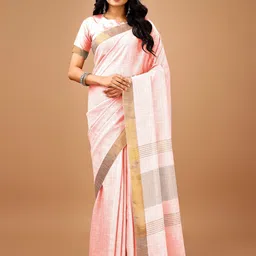 PURI MAA Zari Linen Blend Fusion Kota Saree-picture-44