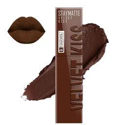 krayons Velvet Matte Liquid Lipstick With Jojoba Oil - 3.5 ml - Dark Chocolate 07-image-12