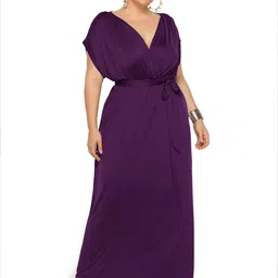 StyleCast Curve Women Formal Wrap Maxi Dress-image-7