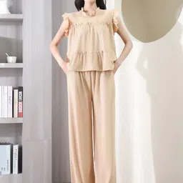 Lugo Round Neck Top With Palazzos Co-Ords-picture-5