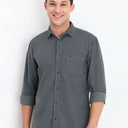 Allen Solly Men Custom Spread Collar Solid Cotton Casual Shirt-image-79