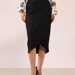Virgio Women Wrap Midi Skirts-image-60