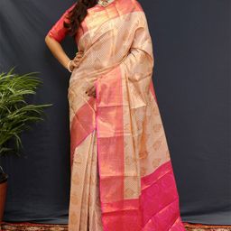 DIVASTRI Woven Design Zari Silk Blend Kanjeevaram Saree-image-24