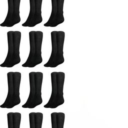 MUKHAKSH Unisex Black Socks-picture-35