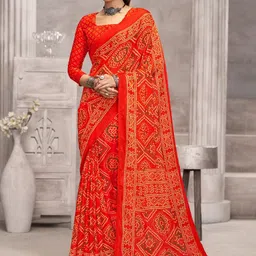 Panzora Bandhani Poly Chiffon Bandhani Saree-image-38