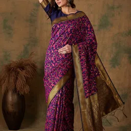 DIVASTRI Woven Design Zari Designer Banarasi Saree-image-63