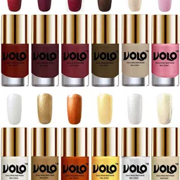 VOLO Set Of 12 Extra Shine Vibrant Shades Combo Nail Polish- 9.9ml Each- No-05-picture-18