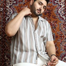 Instafab Plus Size Candy Stripes Striped Comfort Cotton Casual Shirt-picture-36
