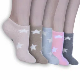 Dollar Women Pack Of 5 Patterned Ankle-Length Socks-picture-15