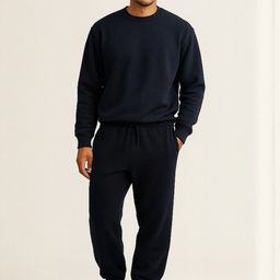 Moda Rapido Mens Blue Cotton Relaxed Oversized fit Trackpants-picture-32