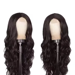 RITZKART Set Of 2 Halo Wavy Toupee Hair Extension- Brown-14