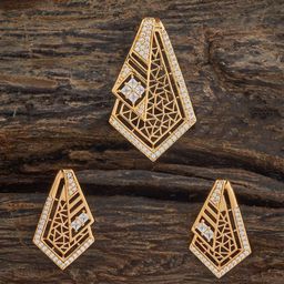 Kushal's Fashion Jewellery White Gold-Plated Cubic Zircon Studded Jewellery Set-14