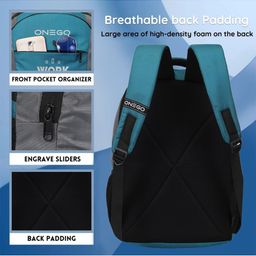ONEGO Men Typography Backpack with Compression Straps image 4