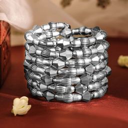 Rubans Silver Plated Multi-Layered Statement Bracelet-picture-27