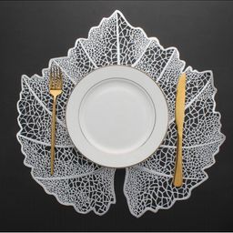 Dakshya Industries Silver-Toned Set of 2 Floral Plastic Round 6-Seater Table Cover-21