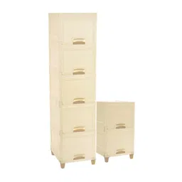 Kuber Industries Cream-Coloured 2 Pieces Multi-Utility Organisers image 2
