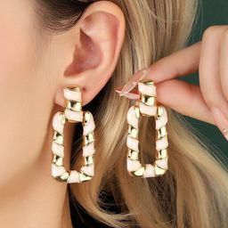 SALTY Gleaming White Luxury Drop Earrings-image-42