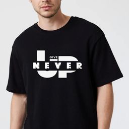 Fashnobic Men Dry Fit Typography Printed Round Neck Cotton Oversized T-shirt-picture-46