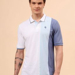 Cantabil Colourblocked Polo Collar T-shirt-picture-33