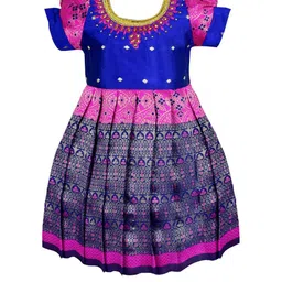 AMIRTHA FASHION Embellished Embroidered Puff Sleeve Jacquard Fit & Flare Maxi Dress-picture-16
