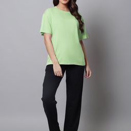 Kanvin Women Pure Cotton Short Sleeves Night suit-picture-19