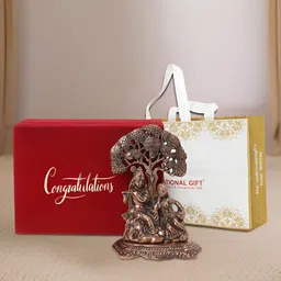 INTERNATIONAL GIFT Brown Radha Krishna Religious Idol Showpiece-image-38