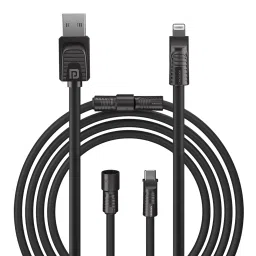 Black Portronics Konnect Tetra 4 in 1 type c charging cable-20