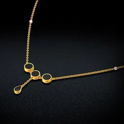 Joyalukkas Round Bliss & Dewdrop Charm Gold Necklace-picture-10