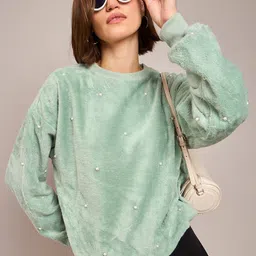 SASSAFRAS Women Embellished Sweatshirt-image-30