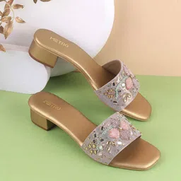 Metro Printed Block Mules-50