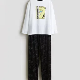 H&M Printed Pure Cotton Night Suit-picture-22