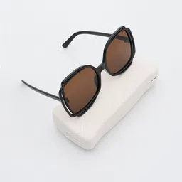 PELLE LUXUR Women Oversized Sunglasses with UV Protected Lens PL25GS240-24