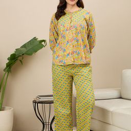 July Women Floral Printed Pure Cotton Night suit-image-17