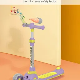 StarAndDaisy Kick Scooter With LED Wheels & Music, Foldable & Adjustable Handle Height image 2