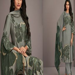 KANHA TEXTILES Floral Printed Pure Silk Unstitched Dress Material-image-72