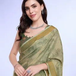 all about you Floral Printed Saree With Solid Border-image-29