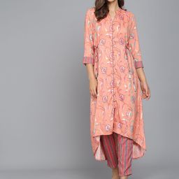 Anouk Women Floral Printed Regular Liva Kurta with Trousers-image-36