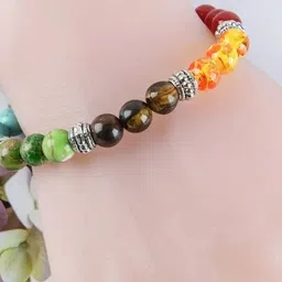 Divine souvenirs Unisex Artificial Beaded Elasticated Bracelet-60