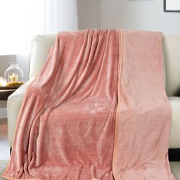 BLUEDOT Pink Mink AC Room 300 GSM Double Bed Blanket-image-96