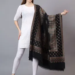 Mizash Women Paisley Woven Design Shawl-image-44