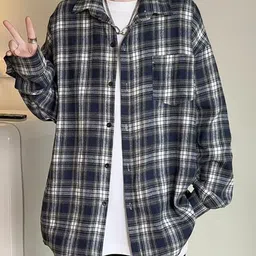 StyleCast x Revolte Men Cutaway Collar Buffalo Checked Casual Shirt-image-43
