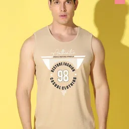 WOOSTRO Pack Of 2 Printed Combed Cotton Gym Vests VWS26(98 RUST)(RUN PEACH)-image-69