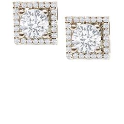 fabula Cubic Zirconia Studded Square Shaped Studs image 2