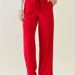 aayu Women Relaxed High-Rise Pleated Trousers-image-46